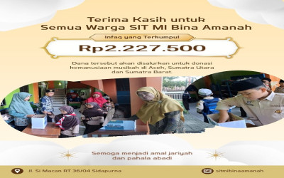 MI Bina Amanah Bergerak: Solidaritas untuk Korban Bencana Sumatera Utara, Sumatera Barat dan Aceh